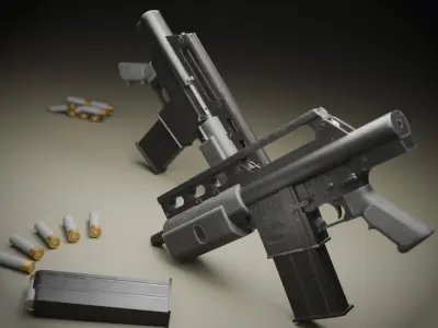 AS-1 Shotgun Free low-poly 3D model