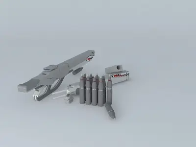 55mm Rifle - Spitfire Inspired Paint Job Free 3D model