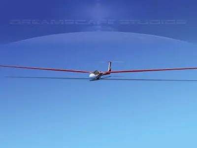 Schleicher ASW 22 Sailplane V05 3D model