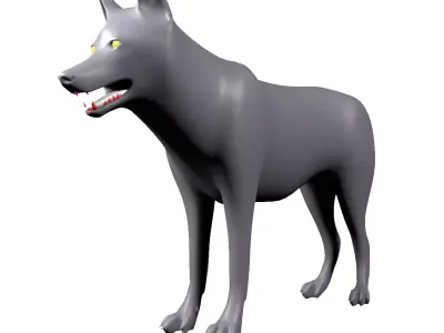 lobo low poly 3D model