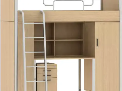 Bunk Bed Free 3D model purchase