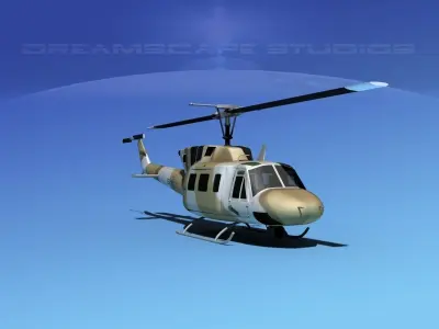 Bell UH-1N Army Desert 3D model