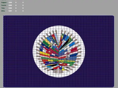 OAS 3d Flag 3D model