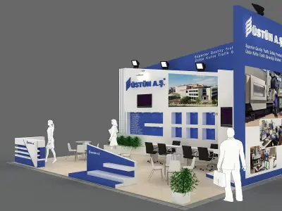 Exhibition Stand - ST0027 3D model