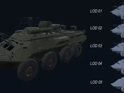 Asset - Army - R 166 05 - 3D MODEL Low-poly Low-poly 3D model