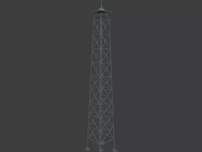 Signal Tower Low-poly 3D model