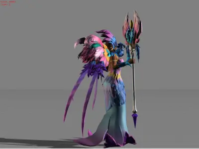 Pharsa Samba Muse Low-poly 3D model