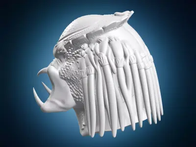 Yautja Head Bust 3D print model