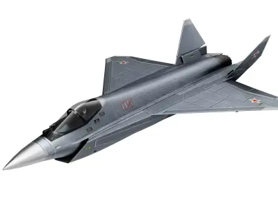 Sukhoi Su-75 Checkmate Russian Concept Strike Fighter Low-poly 3D model