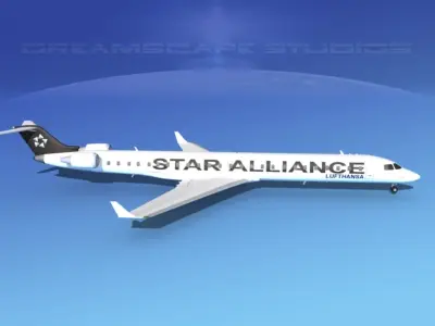Bombardier CRJ1000 Star Alliance 3D model