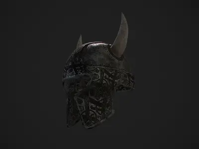Medieval Viking Helmet Free low-poly 3D model