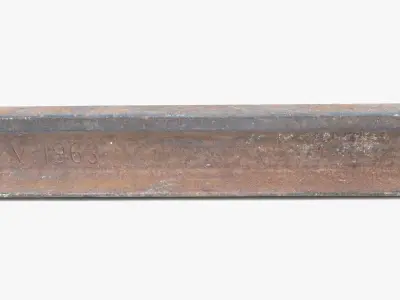 Metal Rail Piece Low-poly 3D model