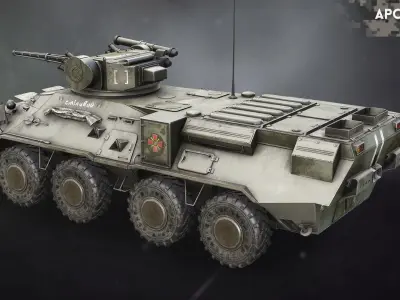 APC-3DA Ukrainian army  Low-poly 3D model