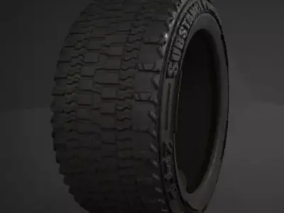 Wheel tire Low-poly 3D model purchase
