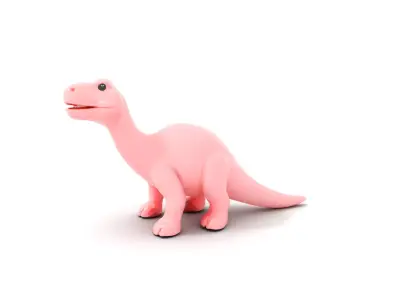 Pink Dinosaur Toy model pack Low-poly 3D model