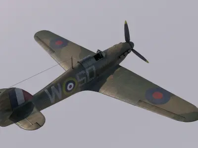 Hawker Hurricane MkI 3D model