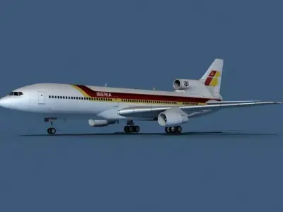 Lockheed L-1011-50 Iberia 3D model