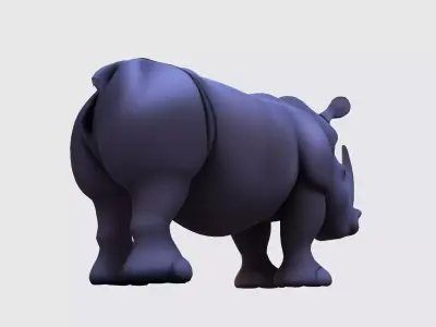 Rhino Model RigReady for Animation3D Printing Game Design Low-poly 3D model