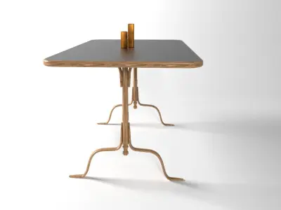 Dining Table 1950 furniture Free 3D model