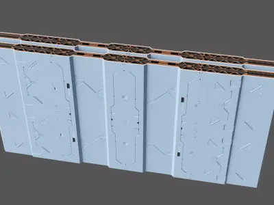 Sci-Fi Modular Panel Kitbash Set 3D model