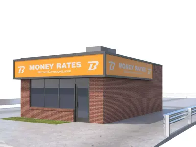 Commercial Building-029 Money Rates 3D model