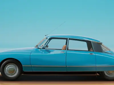 Citroen DS Low-poly 3D model