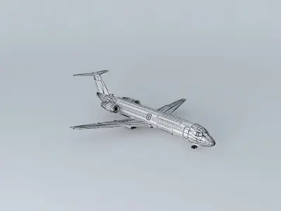 Naft Airlines Fokker 100 Free 3D model