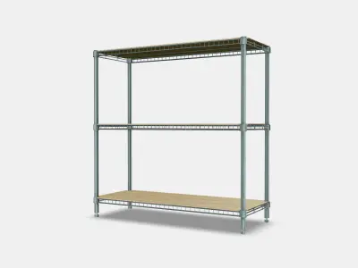 OMAR 1 shelf section 2 Low-poly 3D model