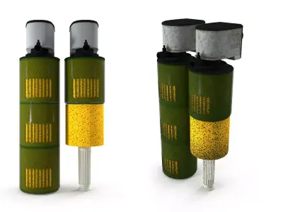 Internal aquarium filter Low-poly 3D model