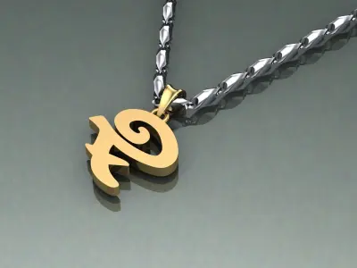 Pendant F-f1 3D print model