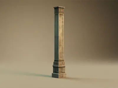 Collumn pedestal Free low-poly 3D model