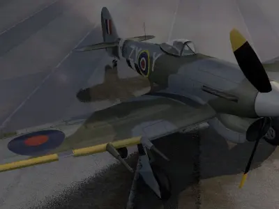 Hawker Typhoon Mk-1B Late - RAF 3D model