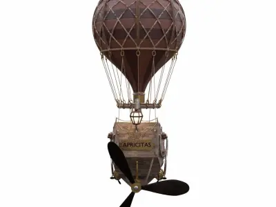 Steampunk Hot Air Balloon 3D model