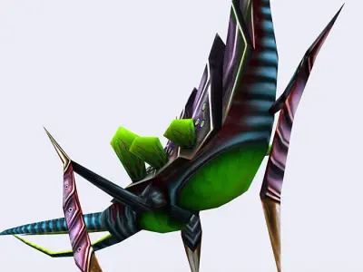 3DRT - Insectoid Monster Boss Low-poly 3D model