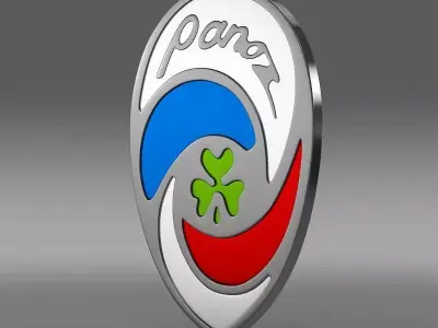 Panoz logo 3D model