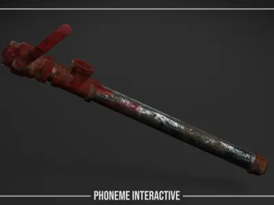 Rusty Metal Pipe - Game Ready Prop with 4K PBR Textures Free low-poly 3D model