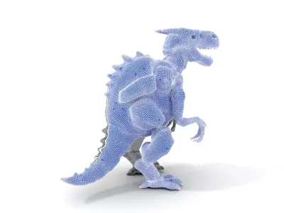 Futuristic Robotic Dinosaur Model Pack Low-poly 3D model