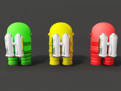 Cartoon astronaut 3D model shop