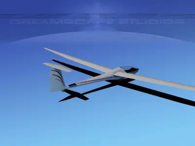 Glaser Dirks DG-200 17 Mtr Sailplane V09 3D model