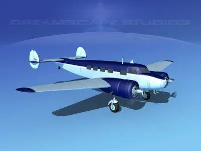 Lockheed L10 Electra Private 5 3D model