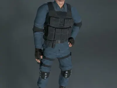 Rigged Soldier 2 3D model