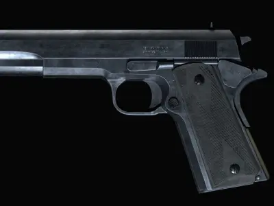 Clt-1911 WW2 Realistic sidearm Low-poly 3D model