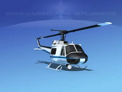 Bell 204 NASA 2 3D model