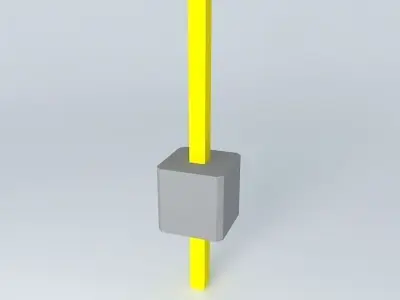 Square Pin Connector Free 3D model