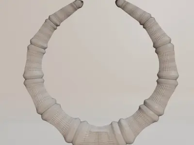 Bamboo Earring Jewelry made in Blender Free 3D model