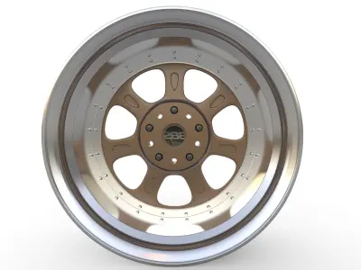 BBS Bugatti costom wheel and stock wheel 3D model