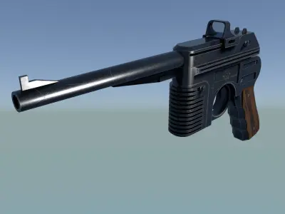 Blaster DL-50 Type 1 Free low-poly 3D model