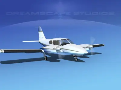 Piper PA-34 Seneca V05 3D model