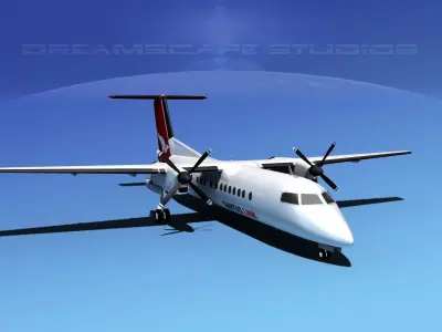 DeHavilland DHC-8-Q300 Qantas Link 3D model