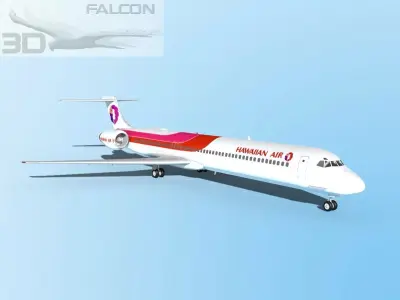 Falcon3D MD-80 Hawaiian 3D model